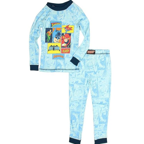 Character 4-Piece Cotton Pajama Set, Justice League NWT - Picture 2 of 3